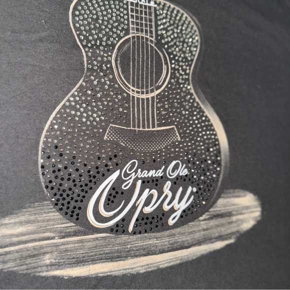 GRAND OLE OPRY Country Music Bedazzled T-Shirt, Rhinestones Bling, Women’s Sz M - Picture 4 of 7
